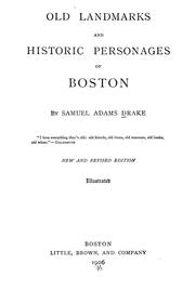 Cover of: Old landmarks and historic personages of Boston
