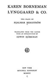 Cover of: Karen Borneman, Lynggaard & co. by Hjalmar Bergstrom
