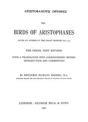 Cover of: The  birds of Aristophanes = by Aristophanes
