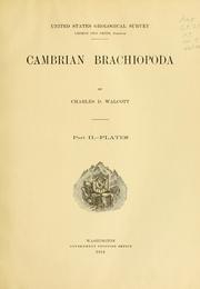 Cover of: Cambrian Brachiopoda by Charles D. Walcott