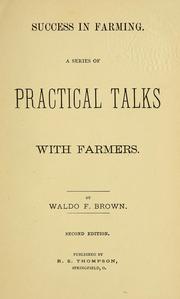Cover of: Success in farming. by Waldo F. Brown