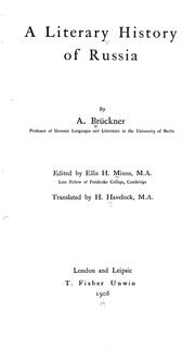 Literary history of Russia by Aleksander Brückner