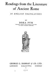 Readings from the literature of Ancient Rome in English translations by Dora Pym