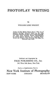 Cover of: Photoplay writing
