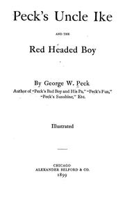 Cover of: Peck's Uncle Ike and the red headed boy by George Wilbur Peck