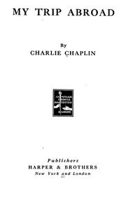Cover of: My Trip Abroad by Charlie Chaplin