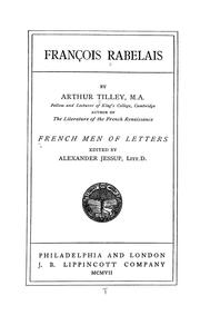 Cover of: François Rabelais by Arthur Augustus Tilley