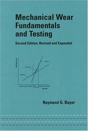 Cover of: Mechanical wear fundamentals and testing