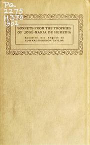 Cover of: Sonnets from the Trophies of José-Maria de Heredia