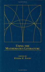 Cover of: Using the Mathematics Literature (Books in Library and Information Science)