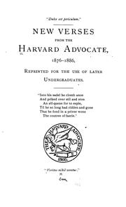 Cover of: ... New verses from the Harvard advocate by 