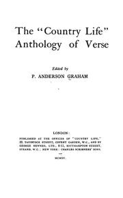 Cover of: The " Country life" anthology of verse