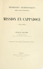 Cover of: Recherches archéologiques dans l'Asie occidentale: Mission en Cappadoce--1893-1894--