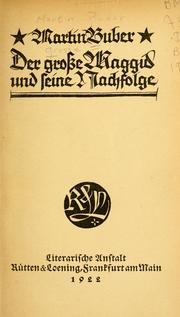 Cover of: Der grosse maggid und seine nachfolge.