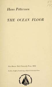 The ocean floor by Pettersson, Hans