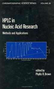 Cover of: HPLC in nucleic acid research: methods and applications