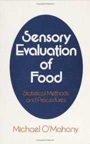 Cover of: Sensory evaluation of food by Michael O'Mahony