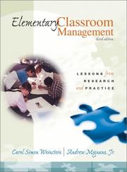 Cover of: Elementary Classroom Management by Carol Simon Weinstein, Jr., Andrew Mignano