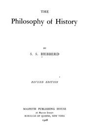 Cover of: The philosophy of history