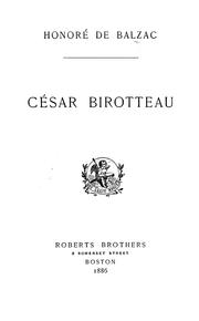 Cover of: César Birotteau by Honoré de Balzac