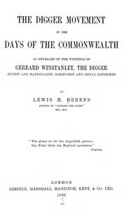 Cover of: The Digger movement in the days of the Commonwealth by Lewis Henry Berens
