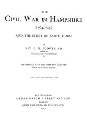 Cover of: civil war in Hampshire (1642-45): and the story of Basing House