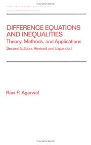 Difference equations and inequalities by Ravi P. Agarwal