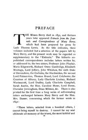 Cover of: The Berry papers: being the correspondence hitherto unpublishedof Mary and Agnes Berry (1763-1852)