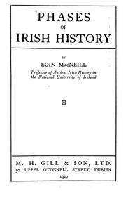 Cover of: Phases of Irish history