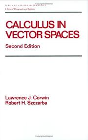 Calculus in vector spaces by Lawrence J. Corwin