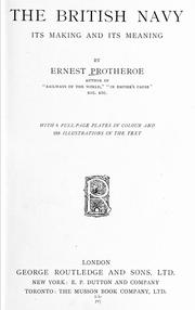 Cover of: The British navy by Ernest Protheroe