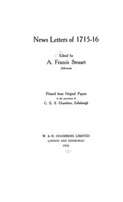 Cover of: News letters of 1715-16