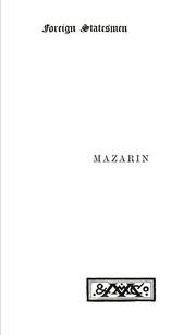 Cover of: Mazarin by Arthur Hassall