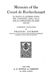 Cover of: Memoirs of the Count de Rochechouart in France by Louis Victor Léon comte de Rochechouart