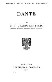 Cover of: Dante