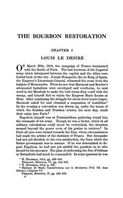 Cover of: The Bourbon restoration