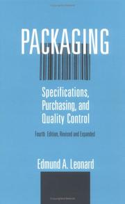 Cover of: Packaging by Edmund A. Leonard