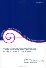 Cover of: Matrix-analytic Methods in Stochastic Models (Lecture Notes in Pure and Applied Mathematics) by 