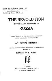 The revolution in the Baltic Provinces of Russia