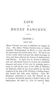 Cover of: Life of Henry Fawcett by Sir Leslie Stephen