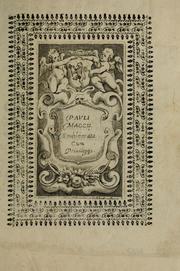 Cover of: Pauli Maccii Emblemata.