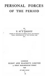 Cover of: Personal forces of the period by T. H. S. Escott