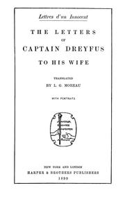 Cover of: Lettres d'un innocent: the letters of Captain Dreyfus to his wife