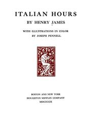 Cover of: Italian hours