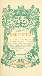 Cover of: From the book of myths by Bliss Carman