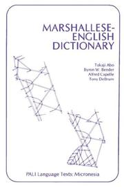 Cover of: Marshallese-English dictionary