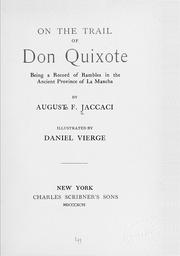 Cover of: On the trail of Don Quixote by Augusto Floriano Jaccaci