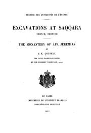 Cover of: Excavations of Saqqara (1908-9, 1909-10): The Monastery of Apa Jeremias.