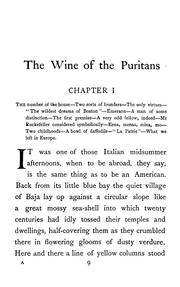 The wine of the Puritans by Van Wyck Brooks