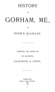 Cover of: History of Gorham, Me.